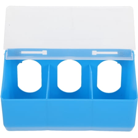 Milisten Hanging Feeder Multi-Grid Pigeon Feeder Sky-Blue Plastic 1Set 9.82X5.50X3.54in