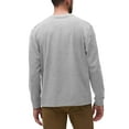 thumbnail image 5 of Men's Premium Crewneck Long Sleeve T-Shirts Classic Fit Mid-Weight Everyday Cotton Shirt, 5 of 6