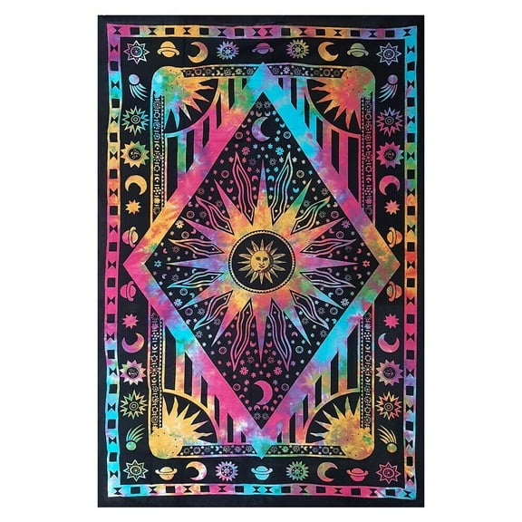 Multicolor Printed cotton Sun tapestry handicraft hippie Bohemian Wall Hanging