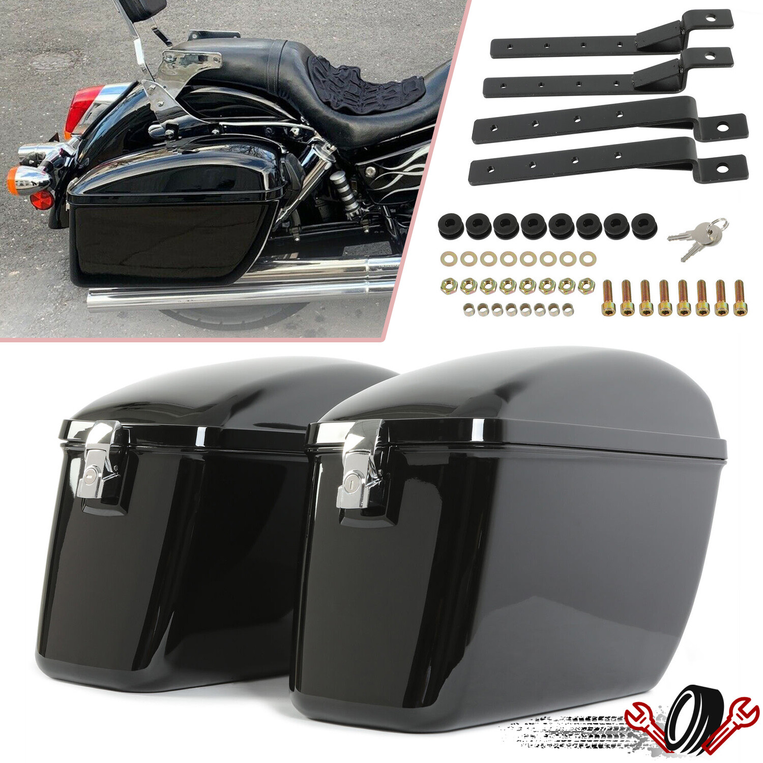 MOFUN Saddlebag Organizers 2-Pack For 2014-2024 Harley Street Glide & Touring Models