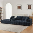 thumbnail image 4 of GNIXUU 108.3" Modular Sectional Sofa, Cloud Boneless Couch for Living Room, Bedroom and Apartment, Convertible L-Shape Couches with Chaise,Oversized Deep Seat 3-Seater Sofas (Blue,Left Facing), 4 of 7
