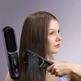 thumbnail image 1 of EGNMCR Wireless Hair Straightener Brush Upgraded Portable Hair Straightener Brush For Women With Travel Size 2 In 1 Wireless Hair Straight Comb USB Rechargeable Straightener Brush, 1 of 9