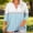 Multicolor3, variant on Danhjin Plus Size Tops for Women 3/4 Sleeve Print V Neck Pullover Gradient Color Shirts Graphic Lightweight Casual Comfy Loose Fashion Going out Blouses