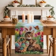 thumbnail image 2 of Table Runner - 72 Inch Long, Spring Easter Kitchen Dining Table Runner Dresser Scarves, Easter Eggs Cats Bunny Tulips Farmhouse Farmhouse Decor for Coffee Tables Wedding Party Banquet, 2 of 8