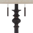 thumbnail image 4 of Floor Lamp with Tubular Turned Resin Support and Pull Chain, Dark Bronze- Saltoro Sherpi, 4 of 5