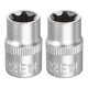 thumbnail image 1 of Uxcell 2pcs E-Torx Socket 3/8" Drive E14 Star Metric Socket 1.2" Length External Torx Shallow Sleeve 35K Alloy Steel Chrome 6 Point Spline Sleeve para Reparaciones de Autos, 1 of 7