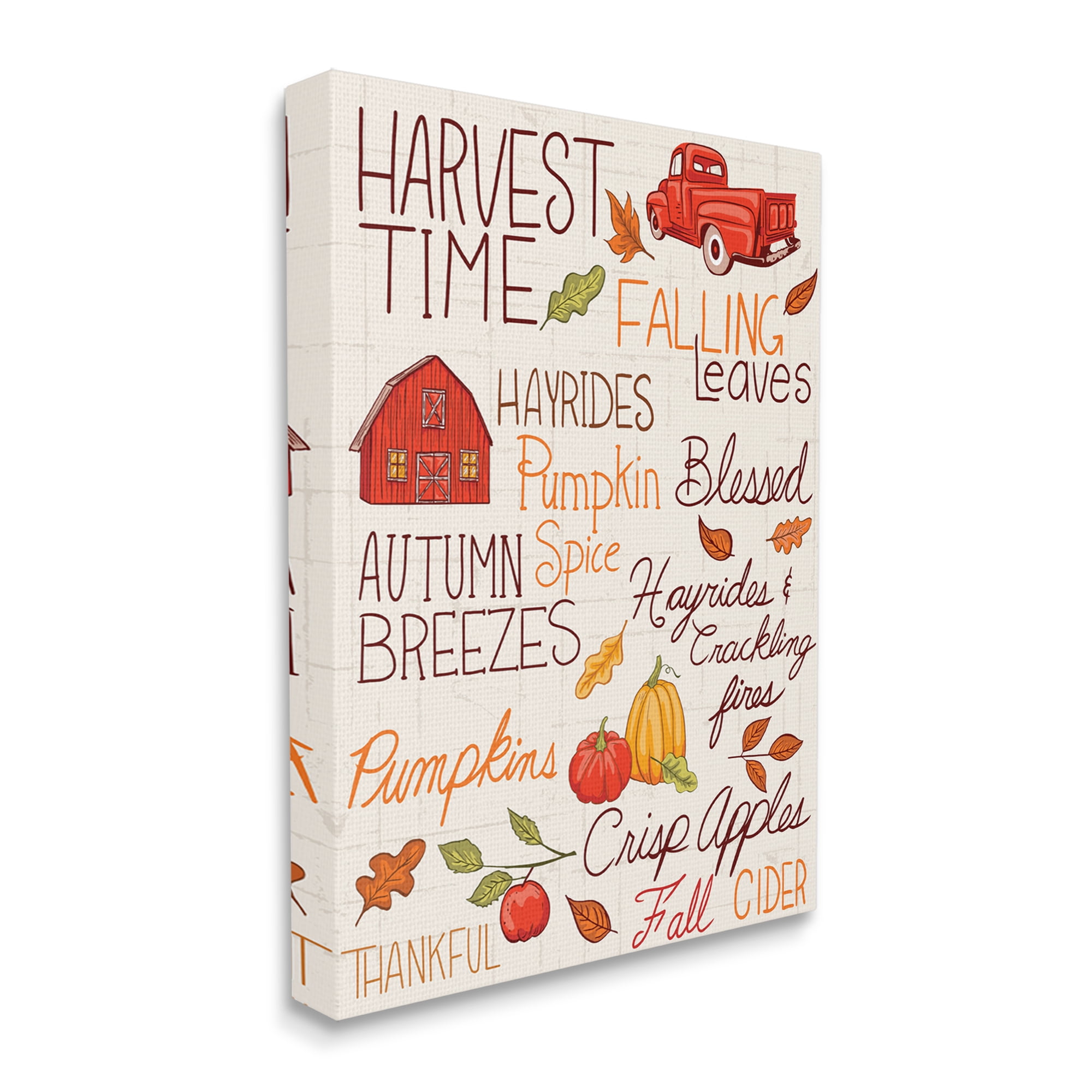 Stupell Industries Cozy Fall Activities Botanical & Floral Painting Gallery Wrapped Canvas Art Print Wall Art, 24 x 30