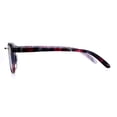 thumbnail image 3 of Womens Flower Pattern Thin Plastic Horn Rim Reading Glasses Purple Red 2.25, 3 of 4