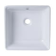 thumbnail image 7 of EAGO BA130 15" SQUARE CERAMIC ABOVE MOUNT BATHROOM BASIN VESSEL SINK, 7 of 7