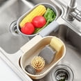 thumbnail image 4 of Hanging Drain Holder With Versatile Storage Function For Washing Vegetables And Fruits And Draining Distinguished Rolling Drying Rack Small over The Dish Drying Rack Adjustable Height, 4 of 7