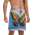 thumbnail image 2 of Fotbe Oil Painting Beautiful Butterfly Pajama Shorts for Men, Men's Pajama Bottoms, Sleepwear,Short Pajama Pants-X-Large, 2 of 9