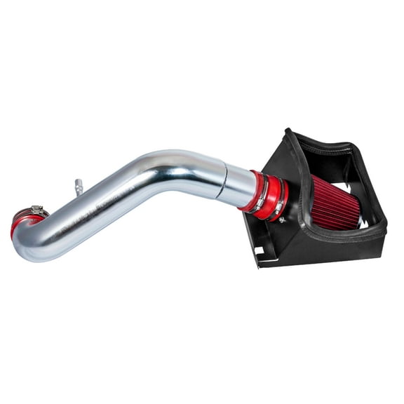 Cold Air Intake System with Heat Shield Kit Filter Combo RED Compatible For Ford F150 5.0L V