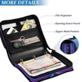 thumbnail image 4 of Circular Folder Package 13.6*3.5*12.4 Inches ,Binder Bag，Binder Organizer，Zipper Binder，3 Ring Binder ,Suitable for Work Purple Line, 4 of 8