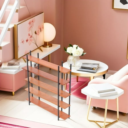 MLINS Independent Bookshelf Child Student 15.00X14.60X2.30CM Brown