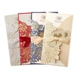 thumbnail image 2 of Piezas de corazón de amor con corte láser, tarjetas de felicitación personalizadas con cinta, suministros para bodas y fiestas, 5/10 tarjetas de invitación de boda, 2 of 4