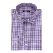 KENNETH COLE Mens Purple Windowpane Plaid Collared Slim Fit Cotton Dress Shirt 15\15.5 - 32\33