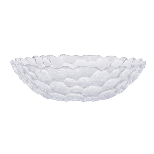 CAROOTU European-Style Fruit Tray Storage 3-Compartment Plastic Multi-Layer Stacked Fruit Tray Candy Dried