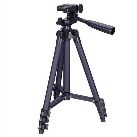 Image of AMZER Lightweight Camera Mount Tripod Stand - Adjustable Height 34-103Cm - Black