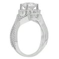 thumbnail image 2 of 3.65 Carat (ctw) 14K Gold Round White Cubic Zirconia CZ Split Shank Bridal Halo Engagement Ring, 2 of 4