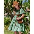 thumbnail image 6 of Arshiner Tween Girl Blue Easter Summer Dresses Fancy Beach Tiered Midi Dress with Pockets for 9-10 Years, 6 of 6