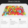 thumbnail image 3 of BalanceFrom 1200-Count Play Pit Balls Toy Set for Kids with Mesh Bags, Rainbow Colors, 3 of 12