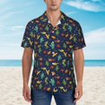 thumbnail image 4 of Easygdp Shells and Seaweed Men's Hawaiian Shirts Print Lapel Short Sleeve for Beach, vacation, party, casual occasions - XX-Large, 4 of 9