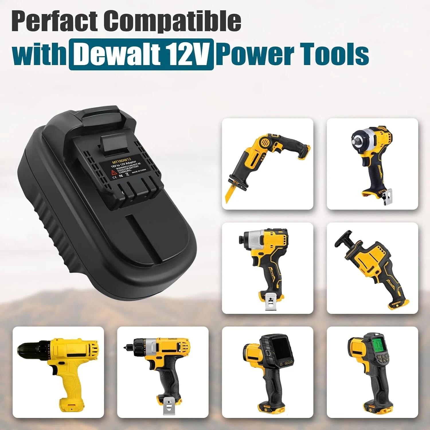 Battery Adapter for Makita 18V Li-ion Battery Convert To for Dewalt 12V Tool Use