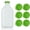 Green, variant on Silicone milk bottle caps, 48mm diameter glass jug replacement caps, reusable and with good sealing (6-pack).