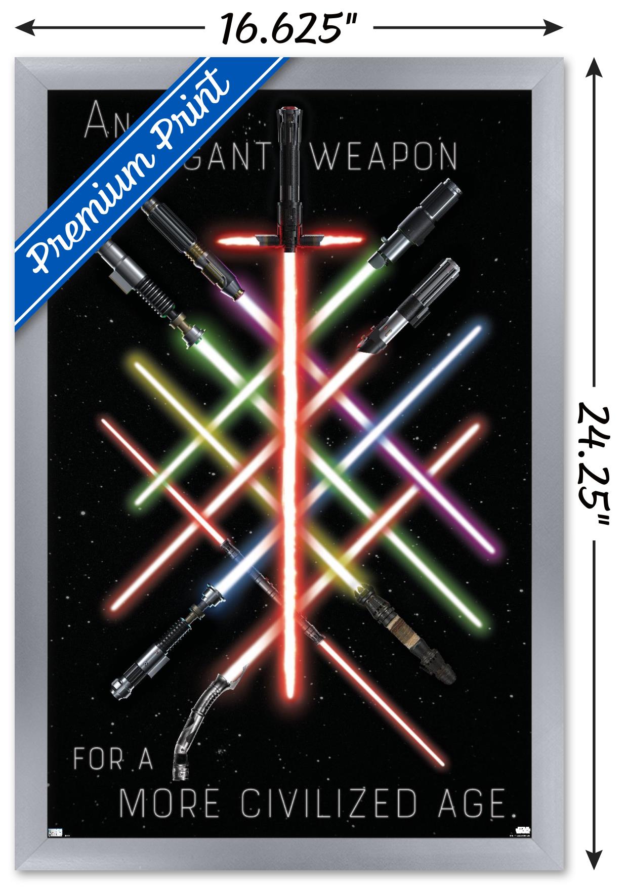 Star Wars - Lightsaber Group Wall Poster, 14.725" x 22.375", Framed - image 3 of 5