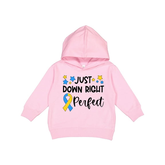 Inktastic Just Down Right Perfect Down Syndrome Awareness Ribbon Toddler Hoodie