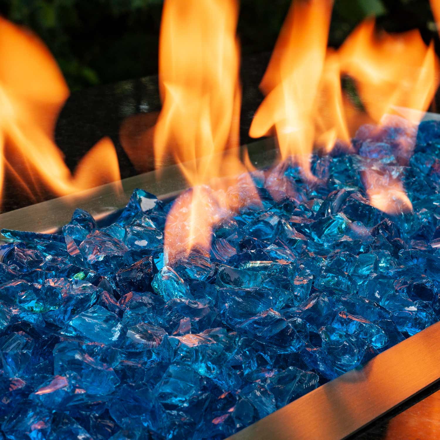 Onyx Black Reflective Fire Glass for Natural or Propane Fire Pit…，10lb，1/2-Inch 