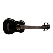 Luna Uke Baritone Black w/ Maple Binding/Rosette