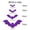 A002- Clear (D), variant on Bat Decorations for Halloween 3D Purple Bats Halloween Wall Decor Assorted Size Spooky Indoor Outdoor Party Decoration for Home Window Door Porch 8 Pack