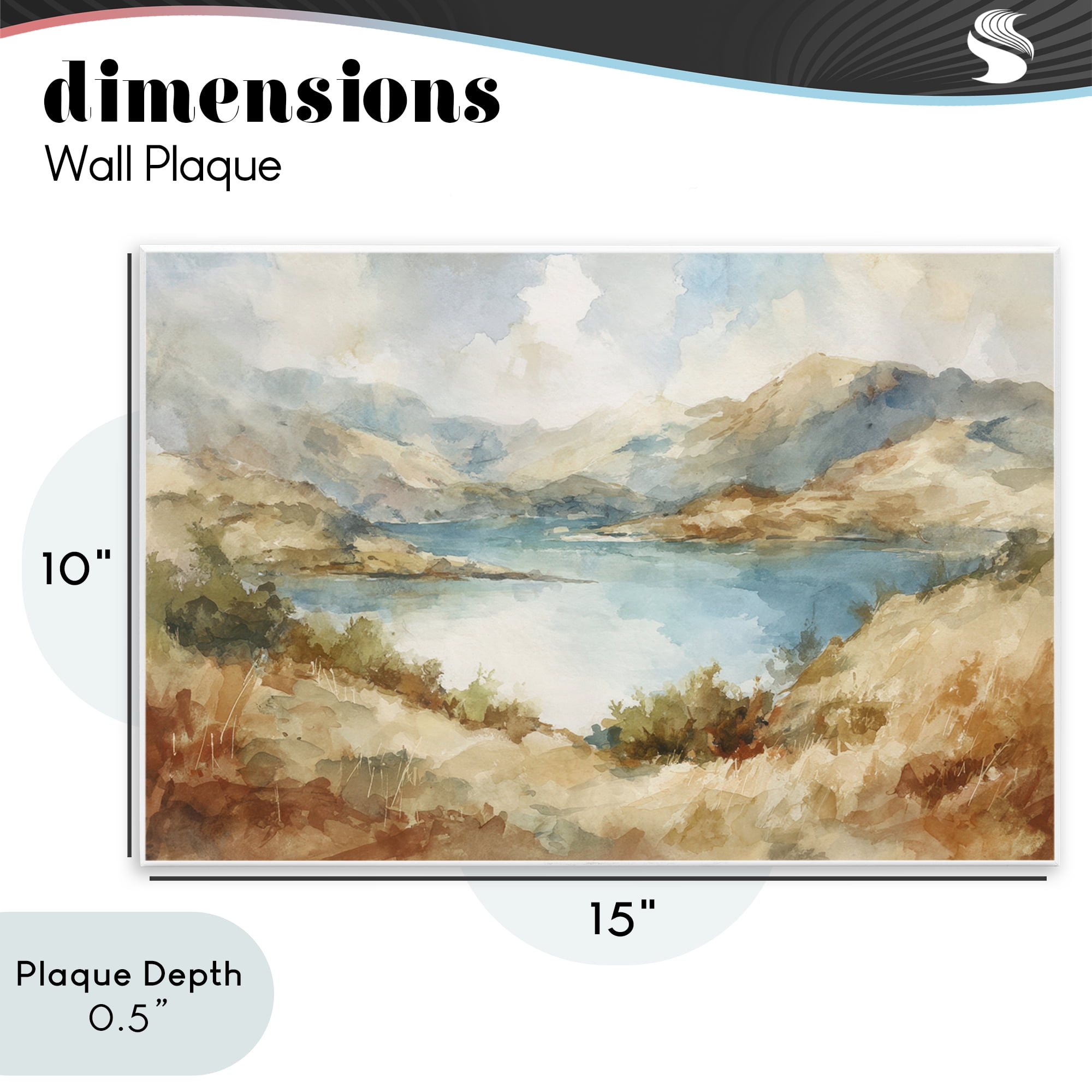 Stupell Industries Secret Mountain Lake Panorama Wall Plaque Art, design by Petal Prints Design