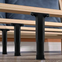 HOMEMAXS 8 Pcs Bed Leg Extenders Circulation Adjustable Furniture Legs Black