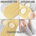 thumbnail image 2 of No Show Womens Socks Antislip Soft Seamless Invisible Liner Flat Cushioned Sock Braided 5 & More Pairs Size5.5-10, 2 of 7