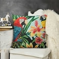 thumbnail image 2 of SHANXI  Throw Pillow Covers Tropical Palm Tree Parrot Toucan Bird Summer Design Square Pillowcase for Home Decor Sofa Car Bedroom Pillow case 24x24in, 2 of 5