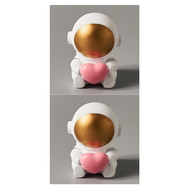 Advancent Resin Spaceman Statue Ornament Home Office Decors Astronaut 2piezas modelo 6