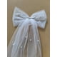 thumbnail image 4 of Decoraciones de despedida de soltera Clip de pelo nupcial Favores de dama de honor Novia para ser Regalo de despedida de soltera Piezas de pelo de novia Diadema Perla Velo de arco blanco, 4 of 5