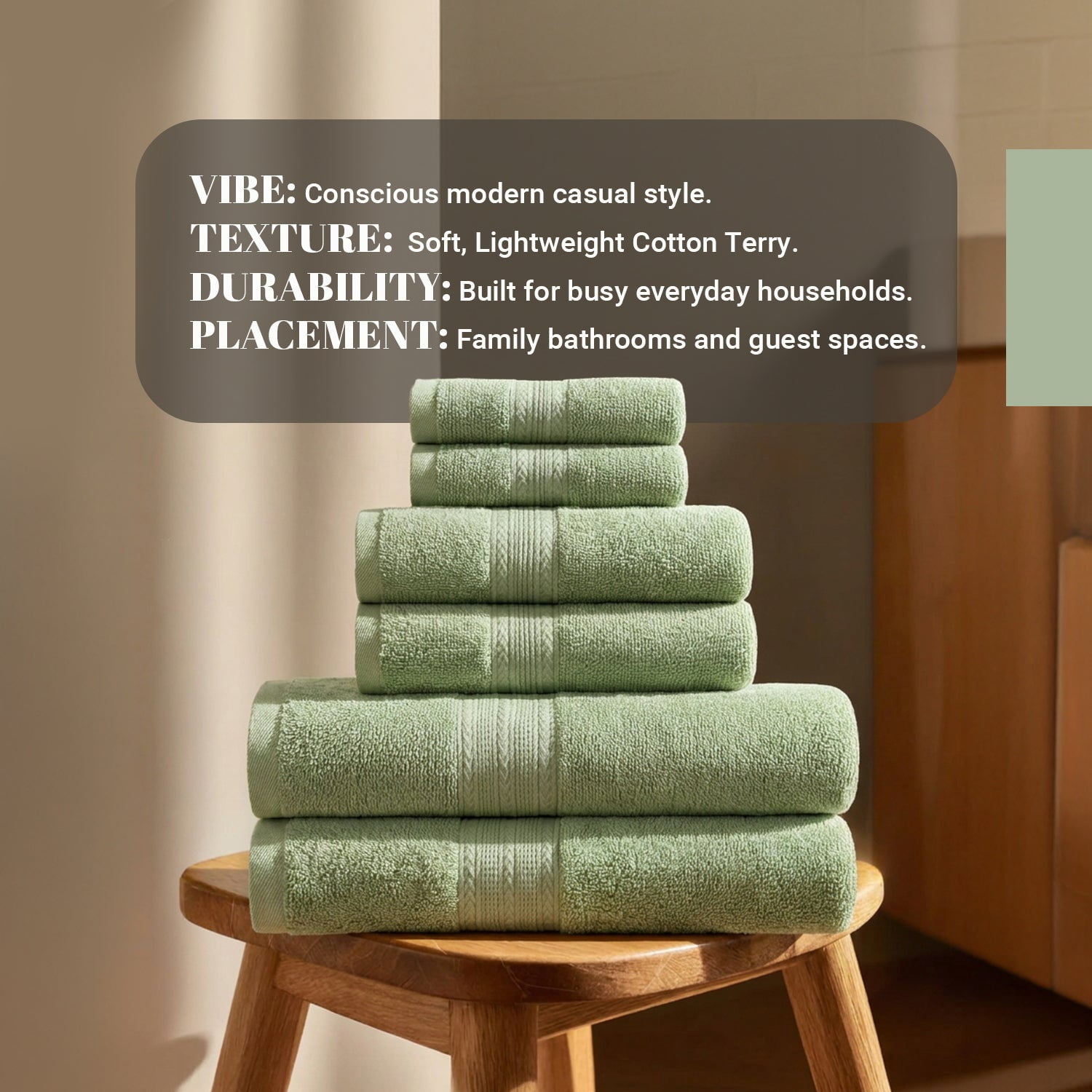 Superior Eco-Friendly Cotton 12-Piece, White, Washcloth Set