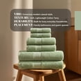 thumbnail image 4 of Superior Eco-Friendly Cotton Solid 12-Piece Aster Blue Towel Set, 4 of 11