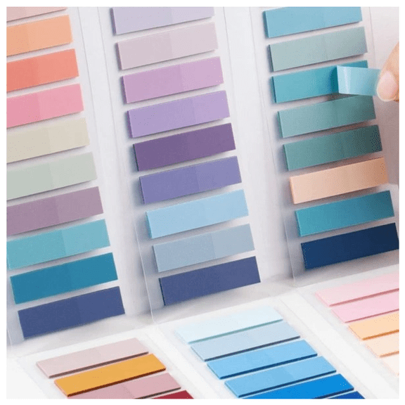 2000 pcs Color Index Stickers, PET Index Labels, Sticky Notes, Flags, Page Markers, Printable File Index Tabs 1.6 × 0.5 inch