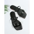 thumbnail image 4 of Elegant Outdoors Flat Slippers for Women, Minimalist Two Part Plain Open Toe Slide Sandals, 4 of 4