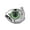 Green, variant on PAMTIER Men's Stainless Steel Creative Hip Hop Chinese Koi Carp Cyprinoid Fish Skeleton with Devil Bloody Eye Gemstone Biker Ring Green Size 12
