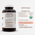 thumbnail image 3 of Secrets Of The Tribe Gotu Kola Organic Capsules Dietary Supplement, Natural Herbal Capsules for Cognitive Support, Certified Organic Gotu Kola (Centella Asiatica) Dried Herb, 120 Capsules, 3 of 8