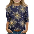 thumbnail image 3 of YOUYEDIAN Halloween Girls 3/4 Sleeve Shirts Toddler Boys Soft Crewneck Pullover Top, 3 of 5