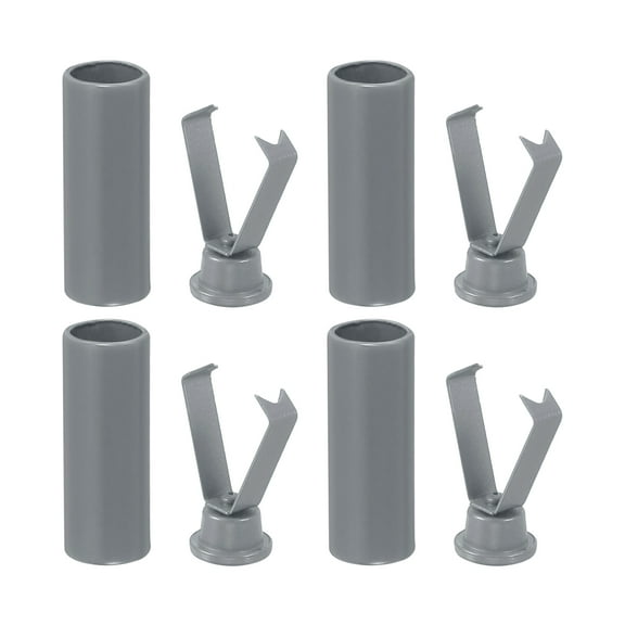 Metal Shoe Lace Tips, 4Pcs Shoelace Head, Cylindrical Tips Cord End Replacement for Shoestring (Dark Gray)