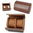 thumbnail image 1 of Watch Travel Case  2-Slot Watch Roll Case Organizer Display Storage  for Men Women  Black, 1 of 11