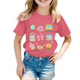 thumbnail image 2 of UACY Girls Cute School Graphic T Shirt Short Sleeve Crew Neck Cotton Casual Summer Tee for Back to School (Pink, 4-5 Years), 2 of 7