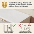 thumbnail image 5 of Homall Fluted 6 Drawers Dresser for Bedroom, 48" Modern Chest of Drawers with Metal Handle, Wood Closet Storage Organizer for Living Room, White, 5 of 7